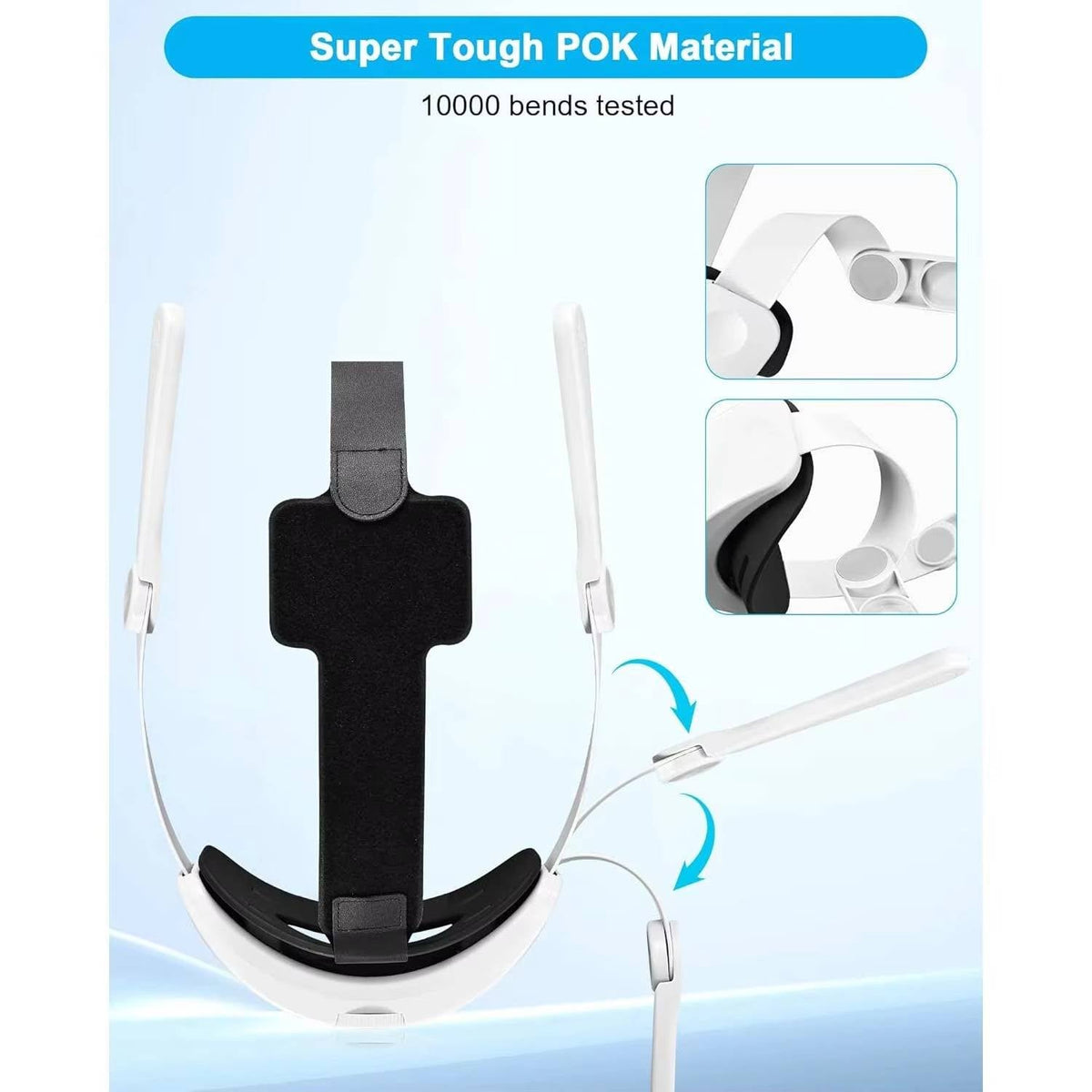 Belro VR head strap for electronic camera gear, adjustable strap with padded support for comfortable extended use.