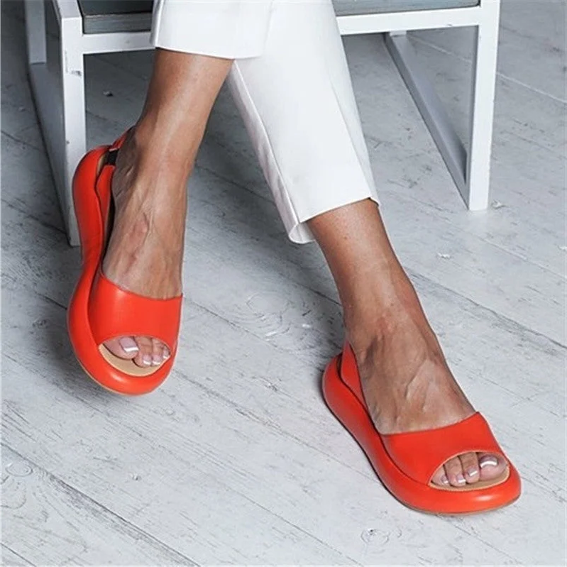 Belro casual summer sandal with open toe design, tan leather straps, and flat sole, perfect for warm weather casual wear.
