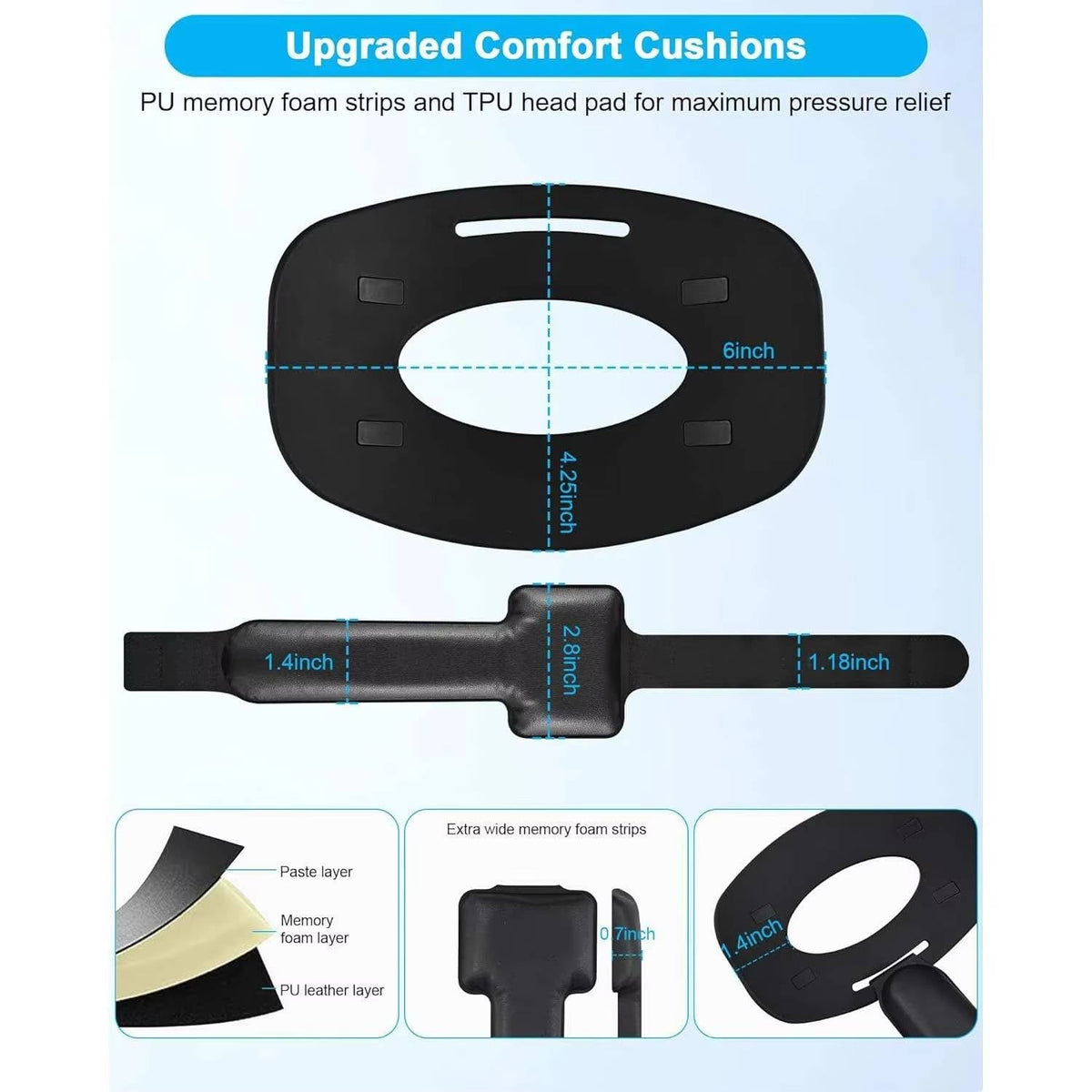 Belro VR head strap for electronics and cameras, adjustable and comfortable for secure virtual reality headset fit.