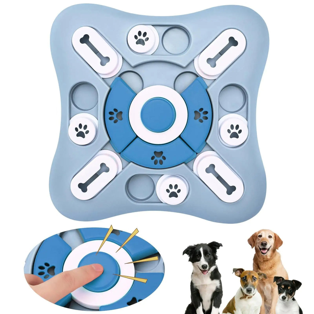 Belro interactive dog toy slow feeder for pets, featuring a colorful design to encourage chewing and slow down eating.
