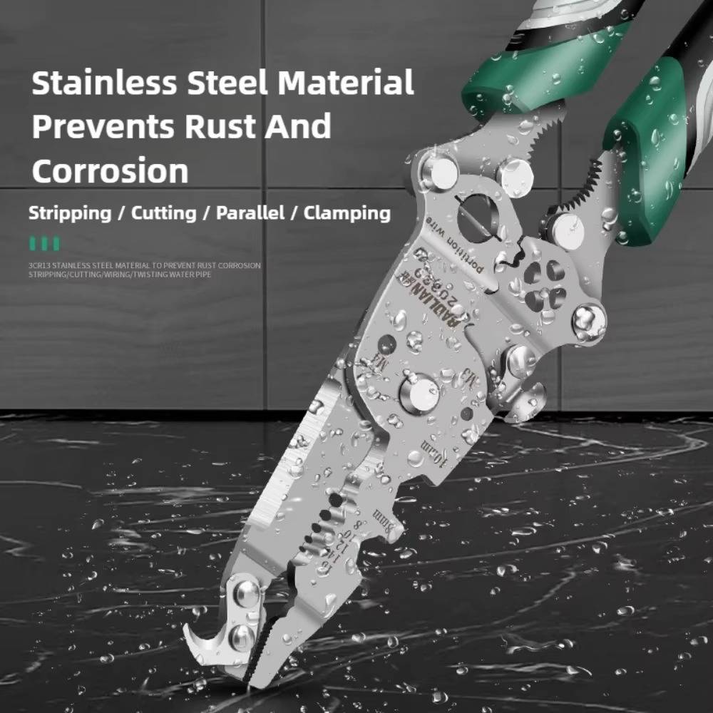 Belro multifunctional wire stripper tool for electrical work, featuring adjustable blades and ergonomic grip.