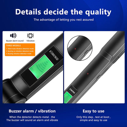 Belro high-sensitivity handheld metal detector with digital display and ergonomic handle, designed for precise metal detection.