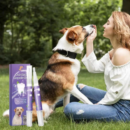 Belro natural dog and feline toothpaste tube for oral health and whitening, designed for pets' dental care.