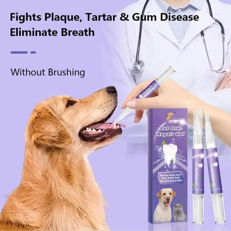 Belro natural dog and cat toothpaste tube used for canine and feline oral care and teeth whitening.