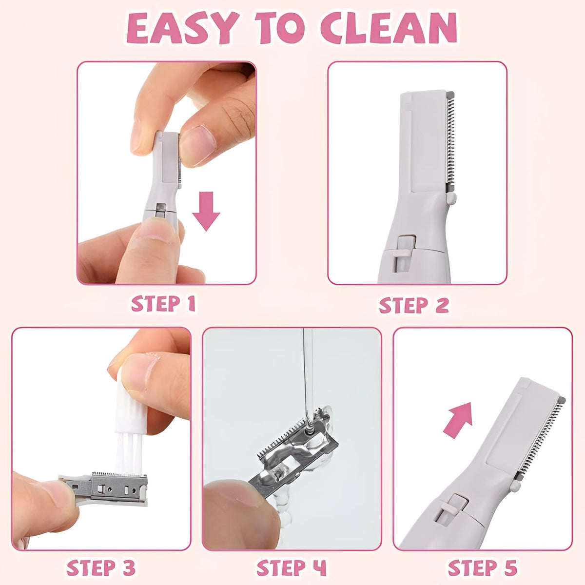 Belro eyebrow trimmers with precision blades, compact personal care appliance for grooming eyebrows and facial hair.