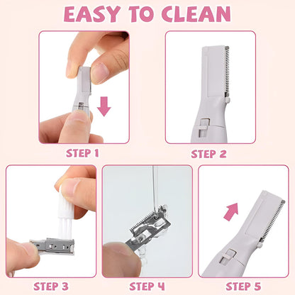 Belro eyebrow trimmers with precision blades, compact personal care appliance for grooming eyebrows and facial hair.