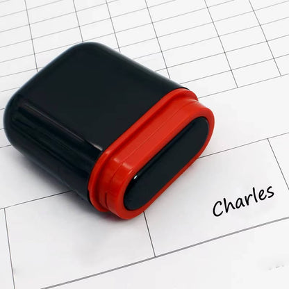 Belro custom signature stamp with personalized logo and name, designed for men, showing the detailed stamp impression.
