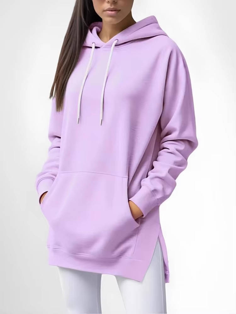 Belro oversized hoodie dress in soft fabric, featuring a relaxed fit and hood, ideal for casual wear and comfort.