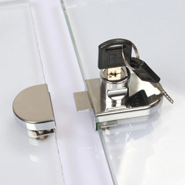 Belro single glass lock for furniture, designed for baby and kids furniture, featuring a secure glass locking mechanism.