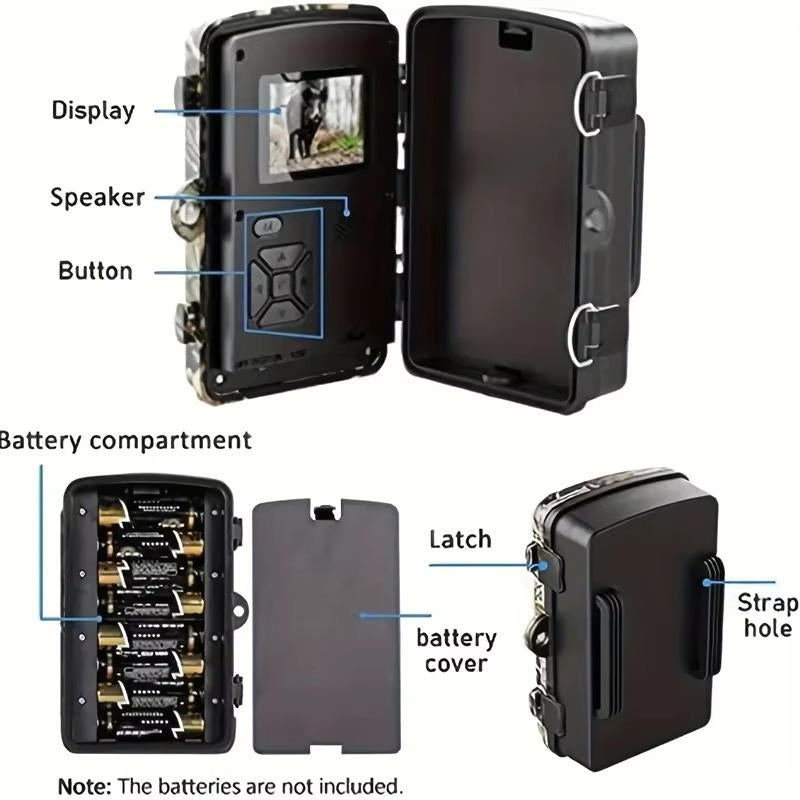 Belro night vision outdoor wildlife trail camera capturing images of animals in natural habitat at night.