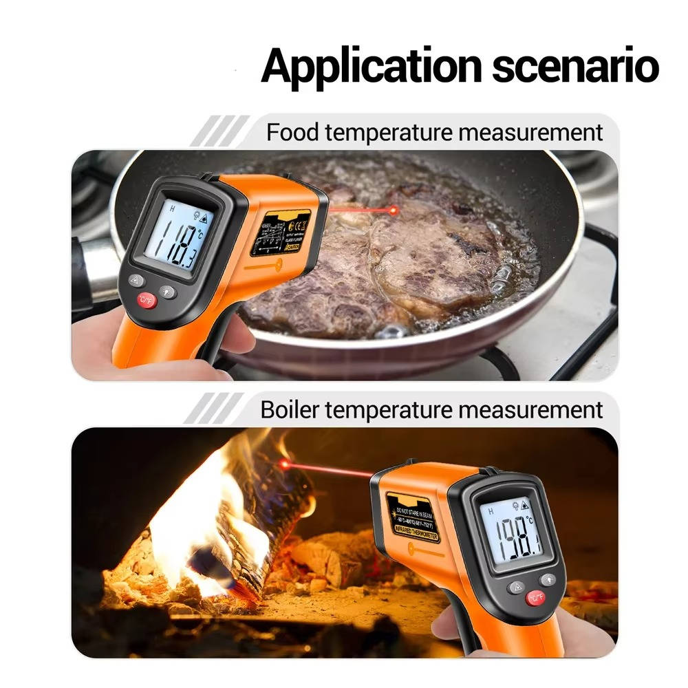 Belro Infrared Laser Thermometer All In One showing digital display and laser targeting for accurate temperature measurement.