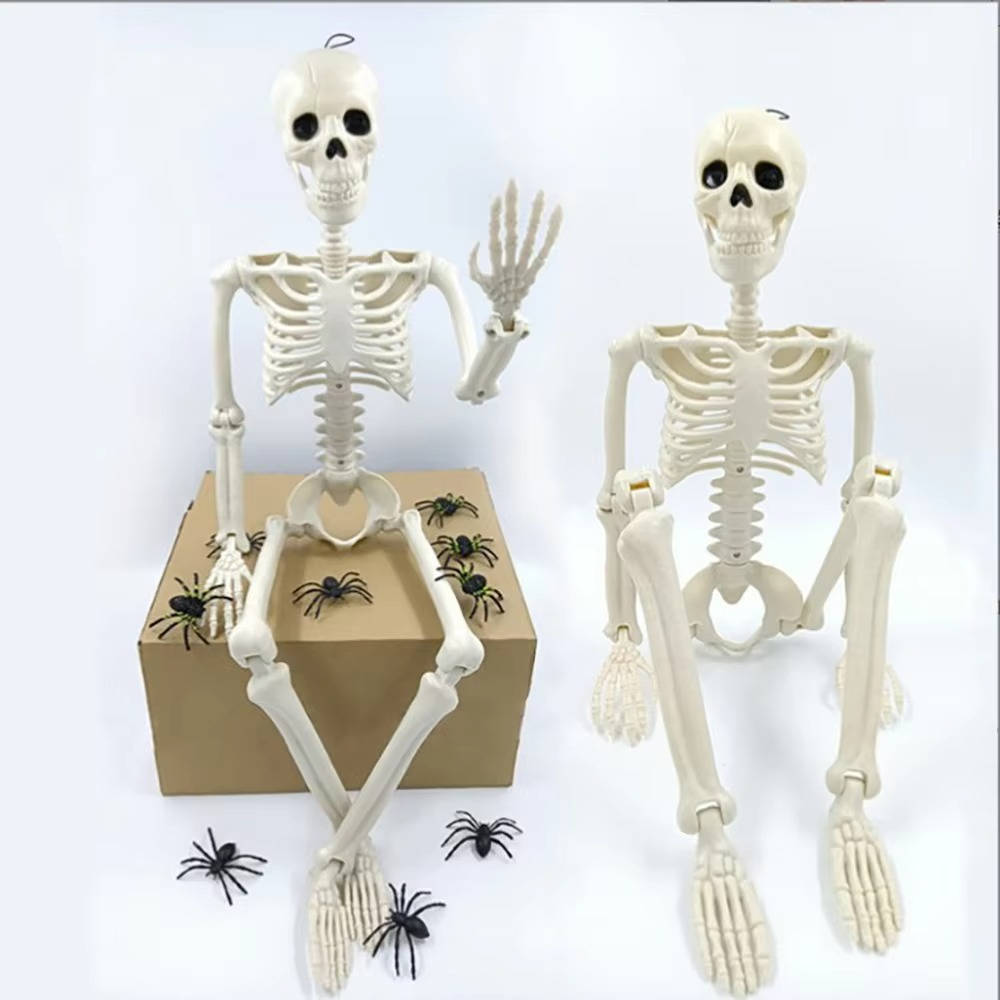 Belro human skeleton Halloween decoration for outdoor home and garden decor, realistic skeleton figure for spooky outdoor display