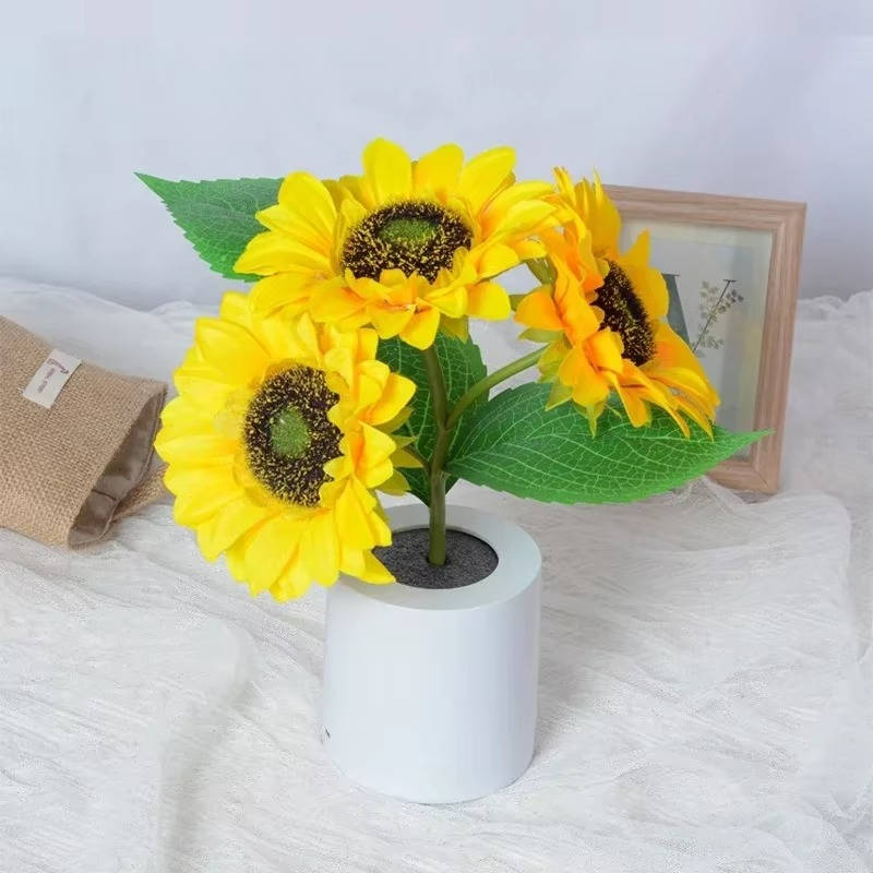 Belro sunflower lamp night light with sunflower-shaped design, warm glow, and compact electric lighting for cozy ambiance.
