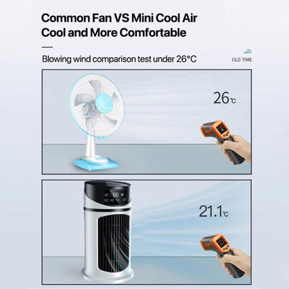 Belro portable room air conditioner for home and outdoor use, compact unit with vents and control panel visible.