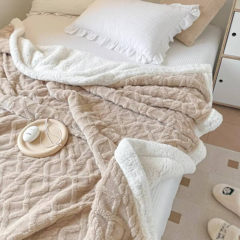 Soft navy Belro fleece blanket for men, cozy and warm clothing accessory with textured fabric detail.
