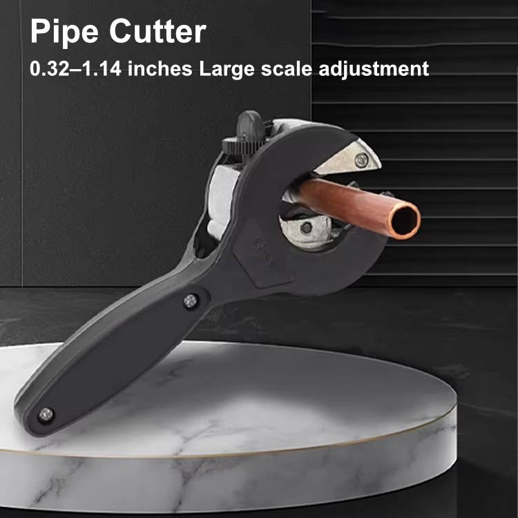 Belro pipe cutter tool for cutting pipes, shown in a close-up image with a metal handle and cutting wheel.