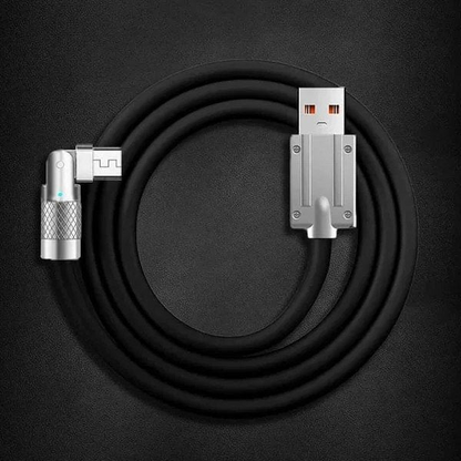 Belro 180° rotating fast charge cable for electronic devices with flexible design and durable connectors.