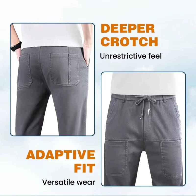 Men's high stretch cargo pants by Belro featuring multiple side and back pockets, in a comfortable, flexible fit.
