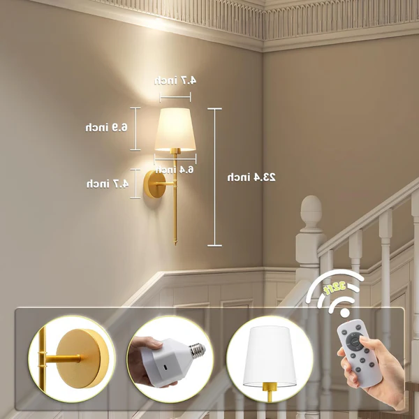 Belro wireless wall sconce for outdoor home lighting, featuring modern design and durable outdoor-ready construction.