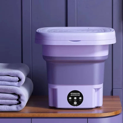 Belro foldable portable washing machine with spin dryer, compact mini clothes washer for outdoor or home use, lightweight and easy to store