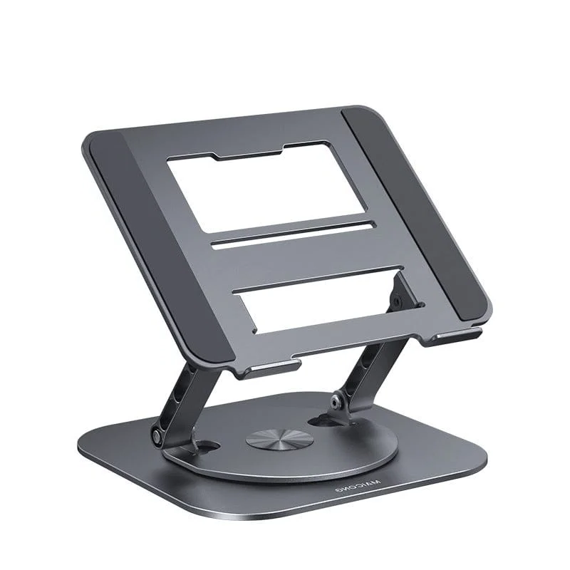 Belro aluminum alloy laptop stand with 360-degree rotating bracket, designed for adjustable and ergonomic computer positioning.