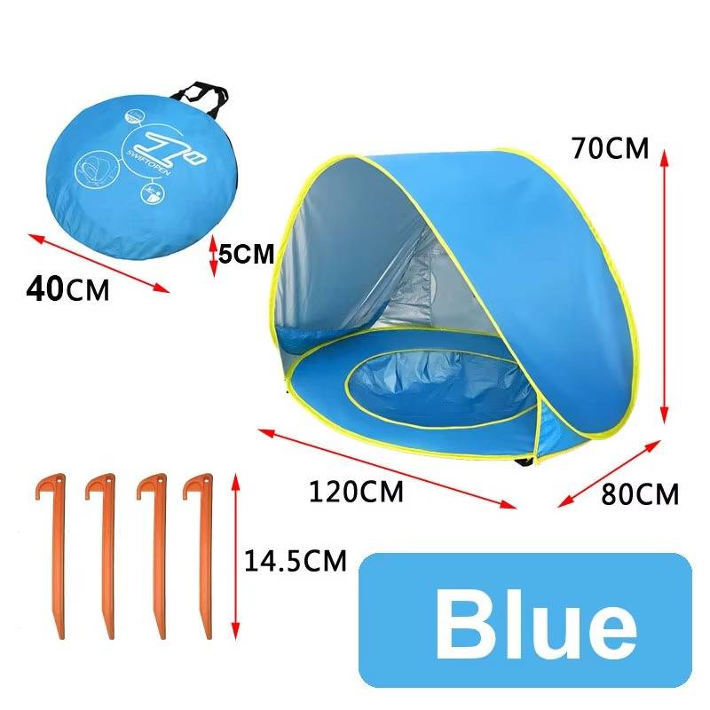 Belro baby beach tent with UV protection, lightweight sunshade accessory for outdoor protection, portable and easy to set up