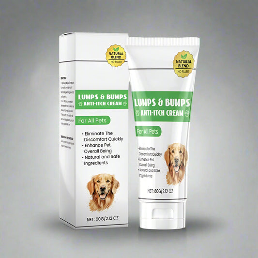 Belro 60g anti-itch cream for dogs and cats, pet supplies with a tube of soothing topical treatment for skin irritation.
