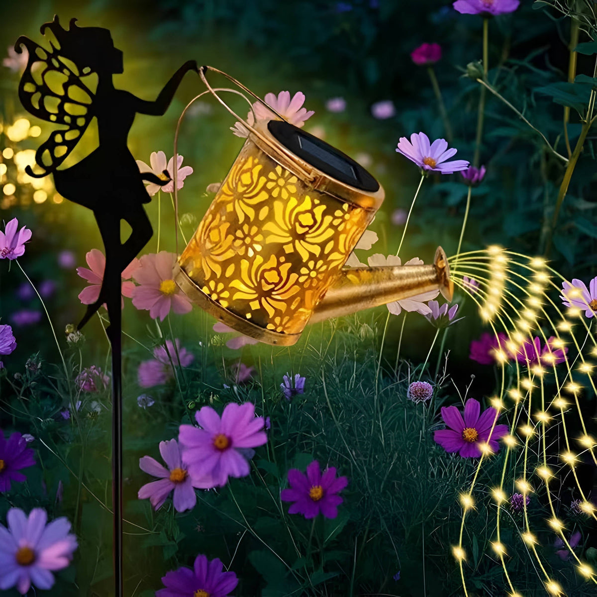 Belro outdoor hanging fairy lamp accessory decorated with colorful lights, designed for umbrellas and outdoor decor.