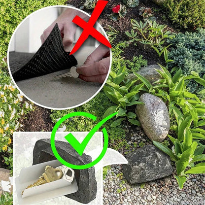 Belro outdoor hidden key lock box attached to a wall, featuring a secure combination lock for outdoor home access.