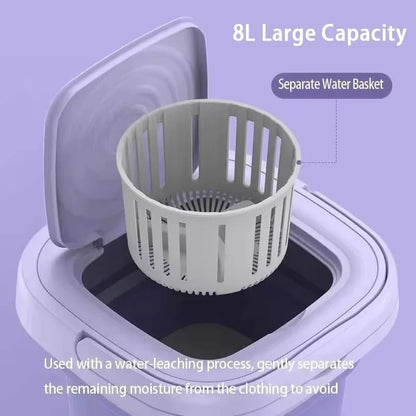 Belro foldable portable washing machine with spin dryer, compact mini clothes washer for outdoor use, ideal for home and garden.