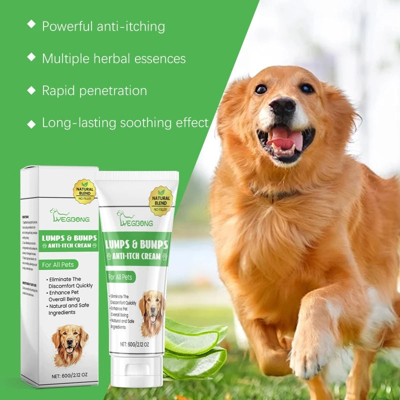 Belro 60g anti-itch cream for dogs and cats, tube with label, pet soothing skin relief in pet supplies for dogs