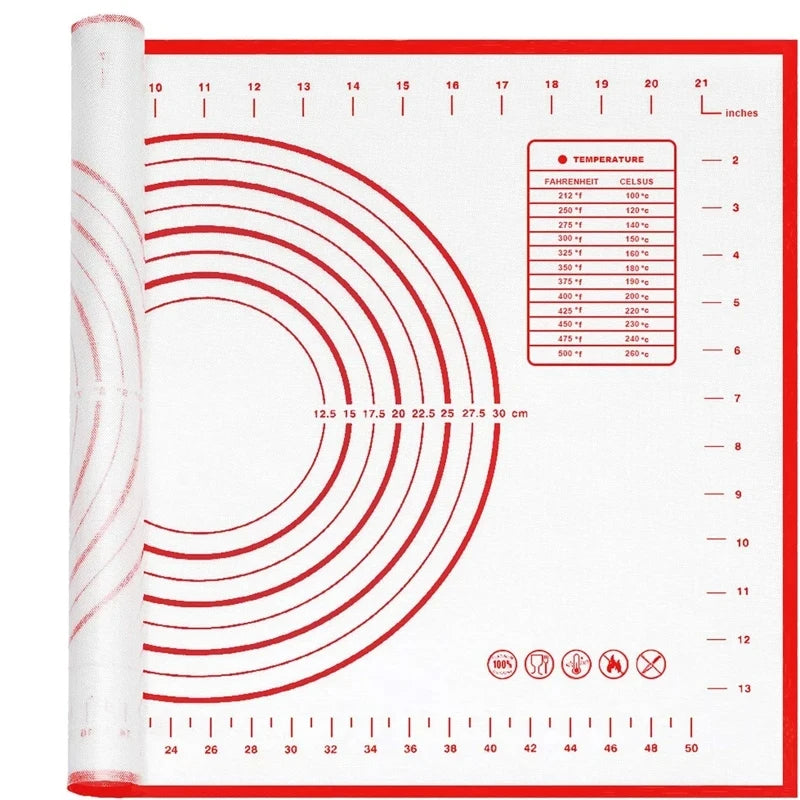 Belro 80x60cm silicone baking mat with textured surface, ideal for non-stick baking and kitchen use.