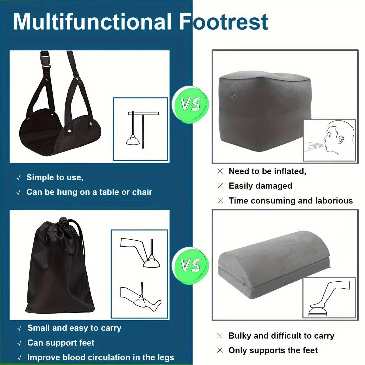 Belro 2-set foot hammock for outdoor relaxation, featuring durable fabric and sturdy hanging straps in a garden setting.