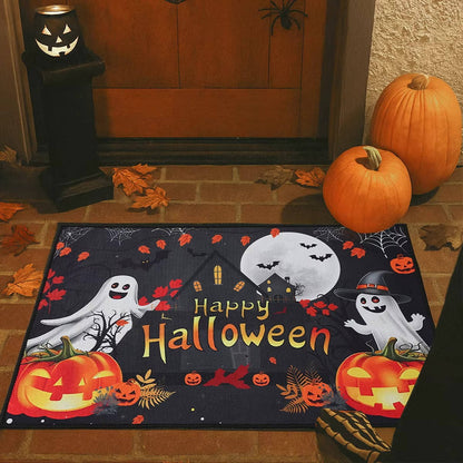 Belro Halloween doormat with spooky design, perfect for home entryway decor and seasonal outdoor decoration.