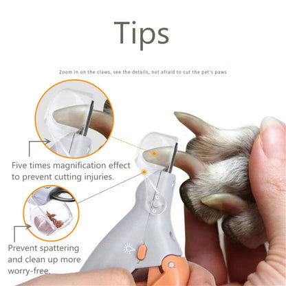 Belro Pet Bail Clipper with light for dog grooming, featuring a compact design and built-in LED light for precise trimming.