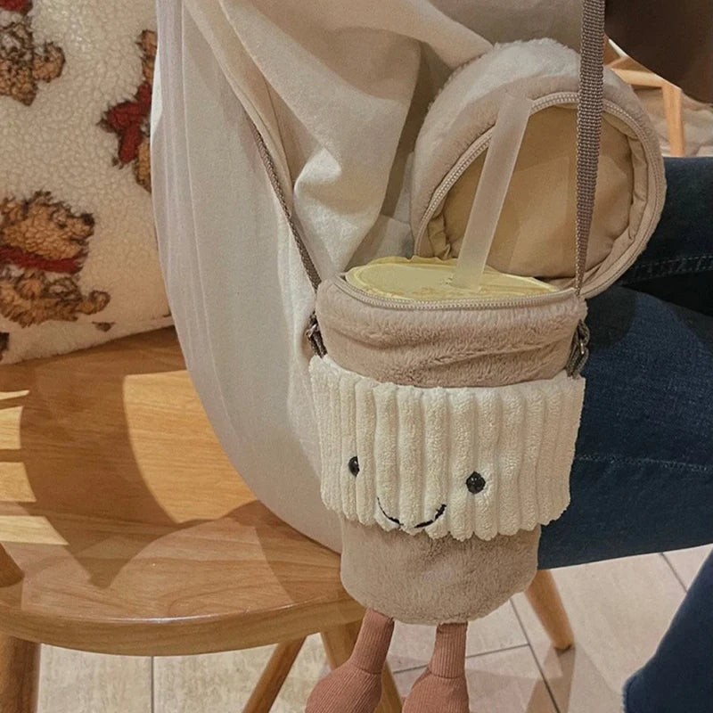 Belro trendy coffee milk tea crossbody bag with adjustable strap and stylish design, perfect for accessories and everyday use.