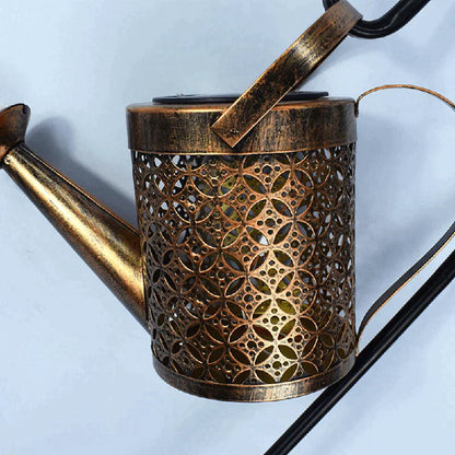 Mivoza solar garden lamp with watering can design, outdoor decorative light featuring rain sound, suitable for garden or outdoor lighting.