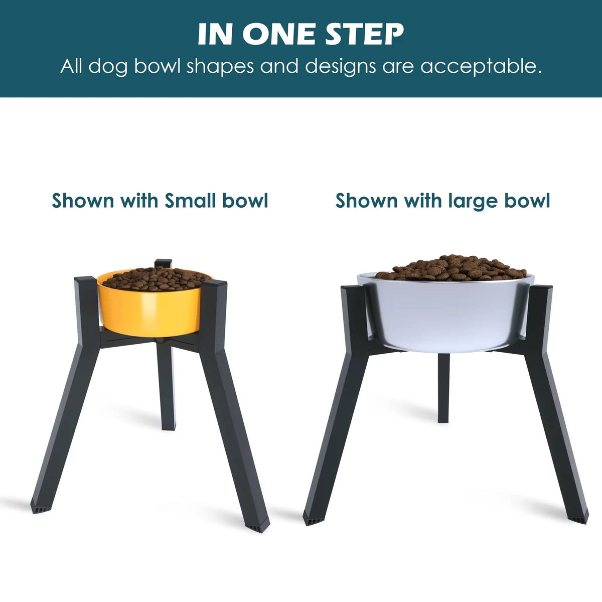 Belro elevated dog bowl stand for pet feeding, featuring a sturdy design with two bowls on a raised platform for comfortable eating.