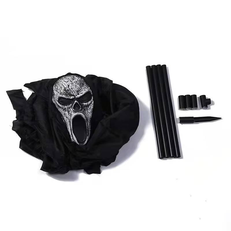 Belro scary outdoor Halloween decoration with eerie figures and spooky accents for garden and yard holiday decor.
