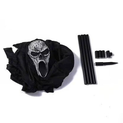 Belro scary outdoor Halloween decoration with eerie figures and spooky accents for garden and yard holiday decor.