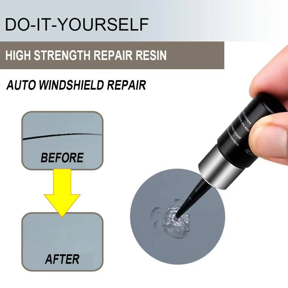 Belro windshield repair kit for home and garden, featuring tools and materials for fixing cracked or chipped glass windshields.