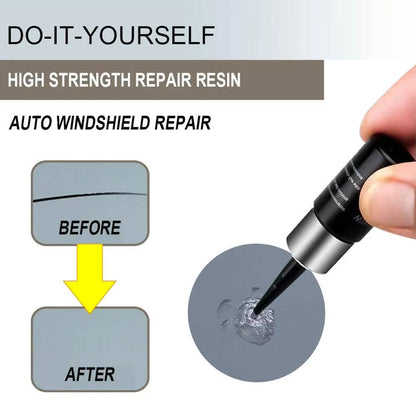 Belro windshield repair kit for home and garden, featuring tools and materials for fixing cracked or chipped glass windshields.