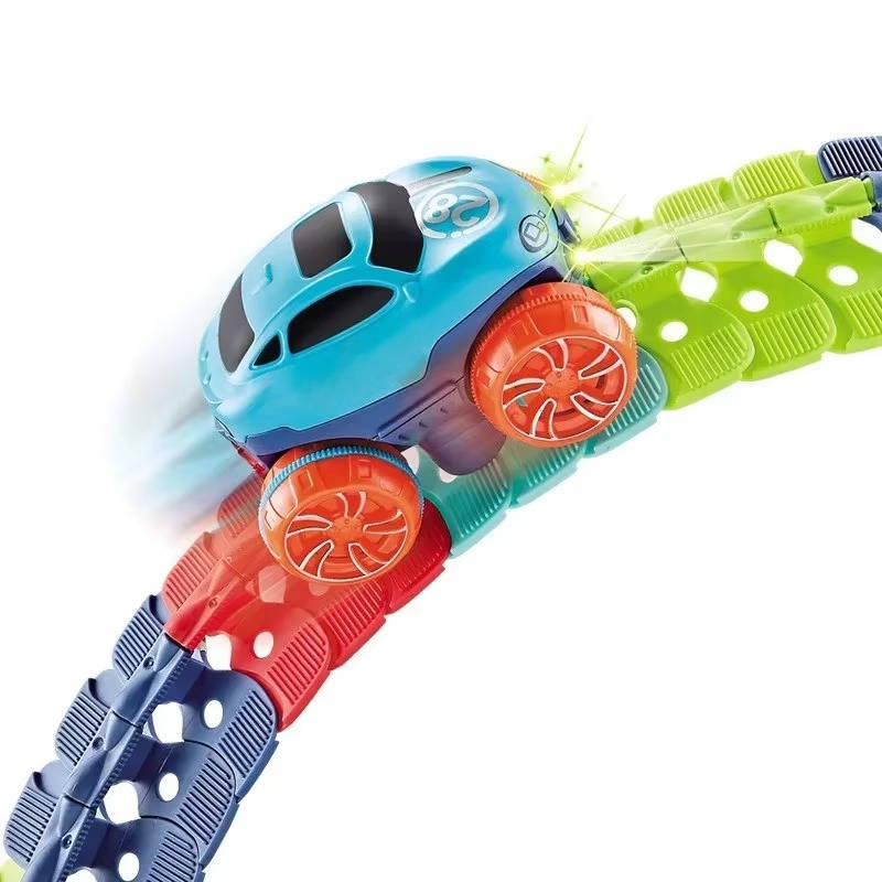 Belro anti-gravity race track for kids featuring colorful automotive cars and a sleek track layout for exciting play.
