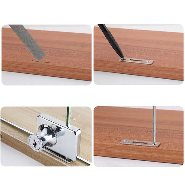 Belro Single Glass Lock for furniture, suitable for baby and kids safety, featuring durable hardware and secure locking mechanism.