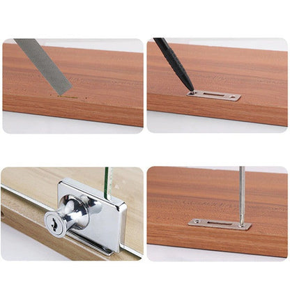 Belro Single Glass Lock for furniture, suitable for baby and kids safety, featuring durable hardware and secure locking mechanism.