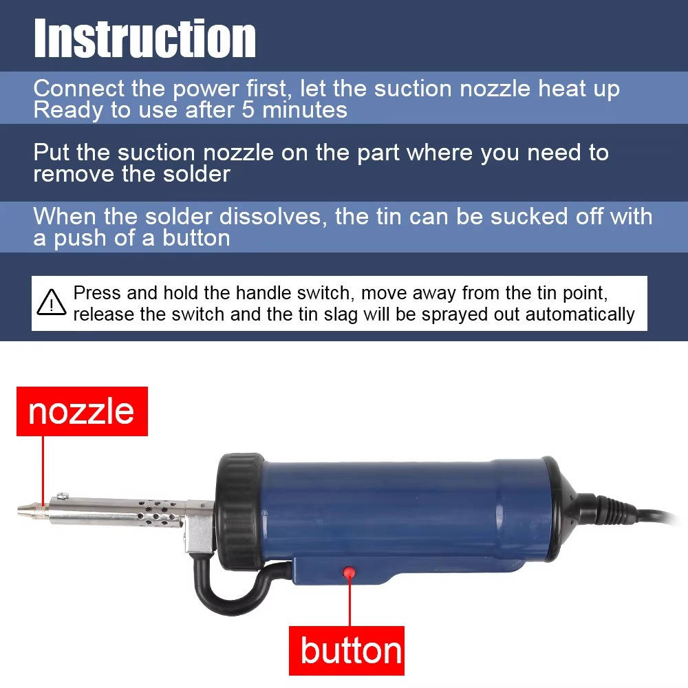 Belro automatic electric soldering desoldering machine with three suction nozzles for efficient electronic component removal.