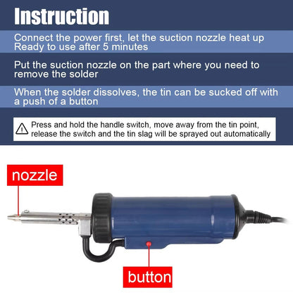 Belro automatic electric soldering desoldering machine with three suction nozzles for efficient electronic component removal.