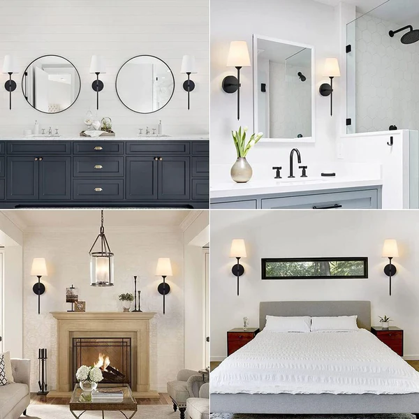 Belro wireless wall sconce for outdoor use, mounted on a wall with a modern design and illuminated, suitable for home exterior lighting