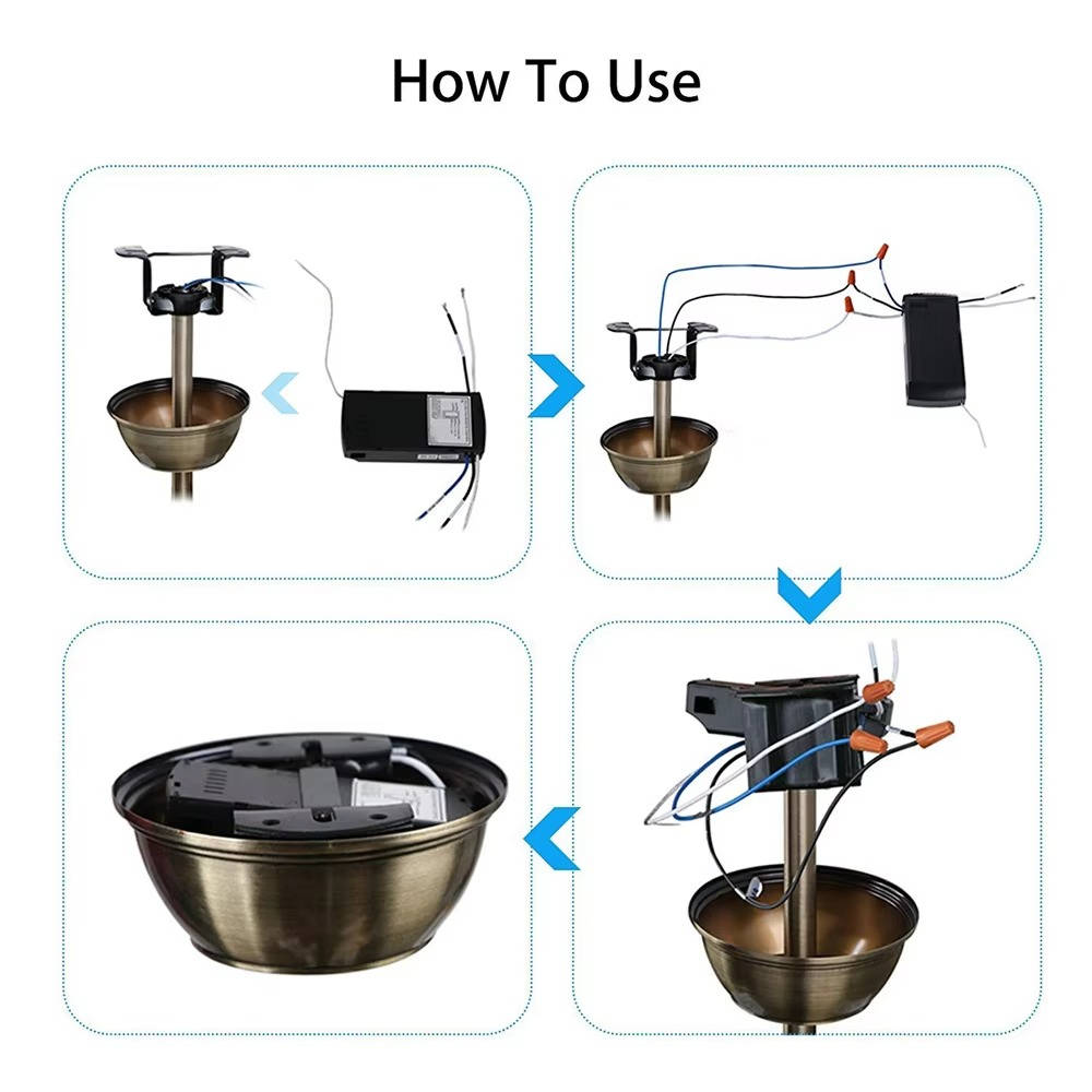 Belro universal ceiling fan remote control with buttons for adjusting fan speed and light settings, designed for easy use.