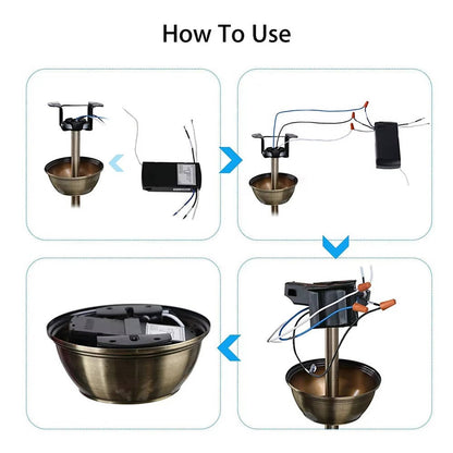Belro universal ceiling fan remote control with buttons for adjusting fan speed and light settings, designed for easy use.